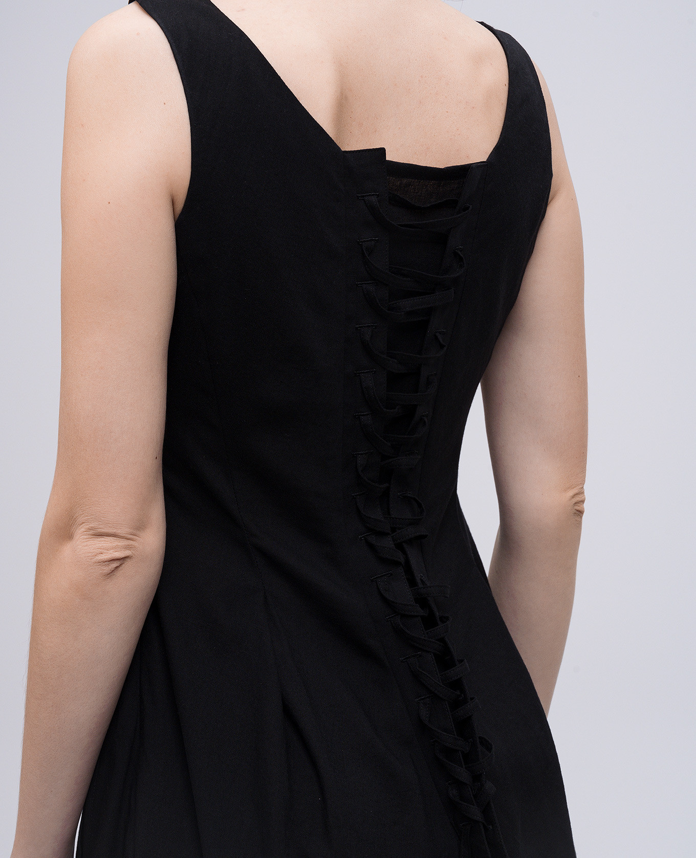 Black jumpsuit with linen Y`S Yamamoto 5