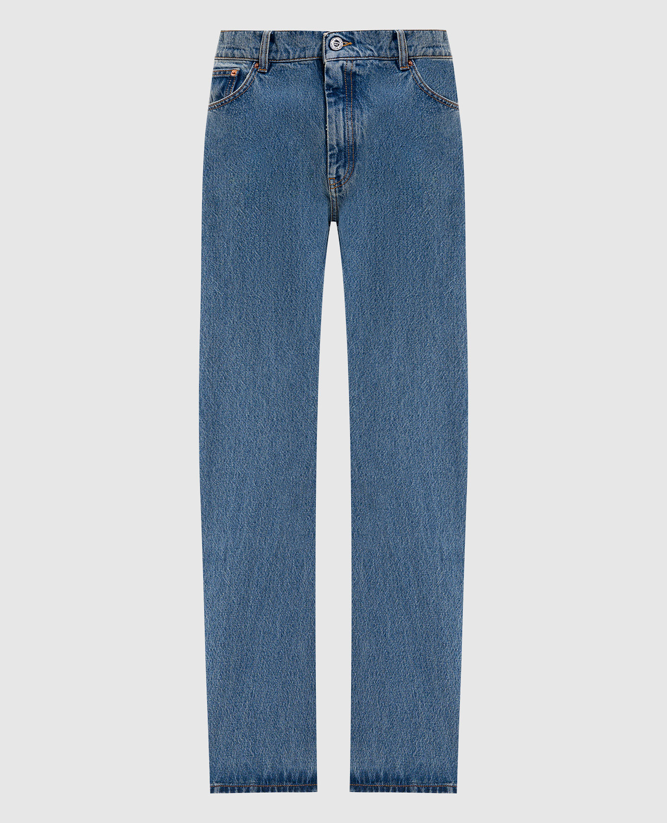 Blue jeans with logo patch Vetements