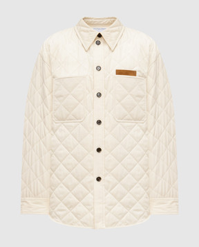 Bottega Veneta Beige quilted shirt jacket 837036V5O60