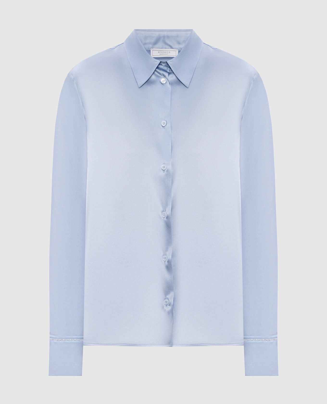 

Blue silk blouse with monil chain Peserico, Light blue