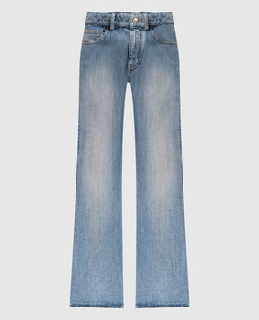 Balenciaga Blue flared jeans with a frayed effect 814225TRW59