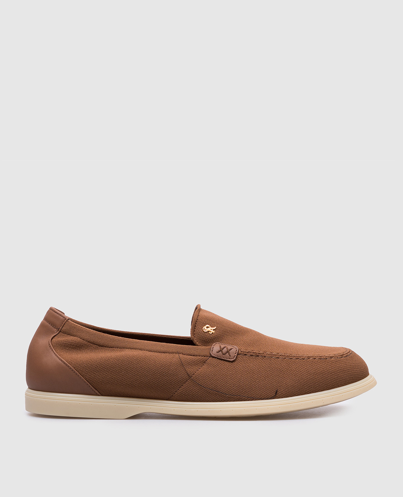 

Brown loafers with monogram logo Stefano Ricci