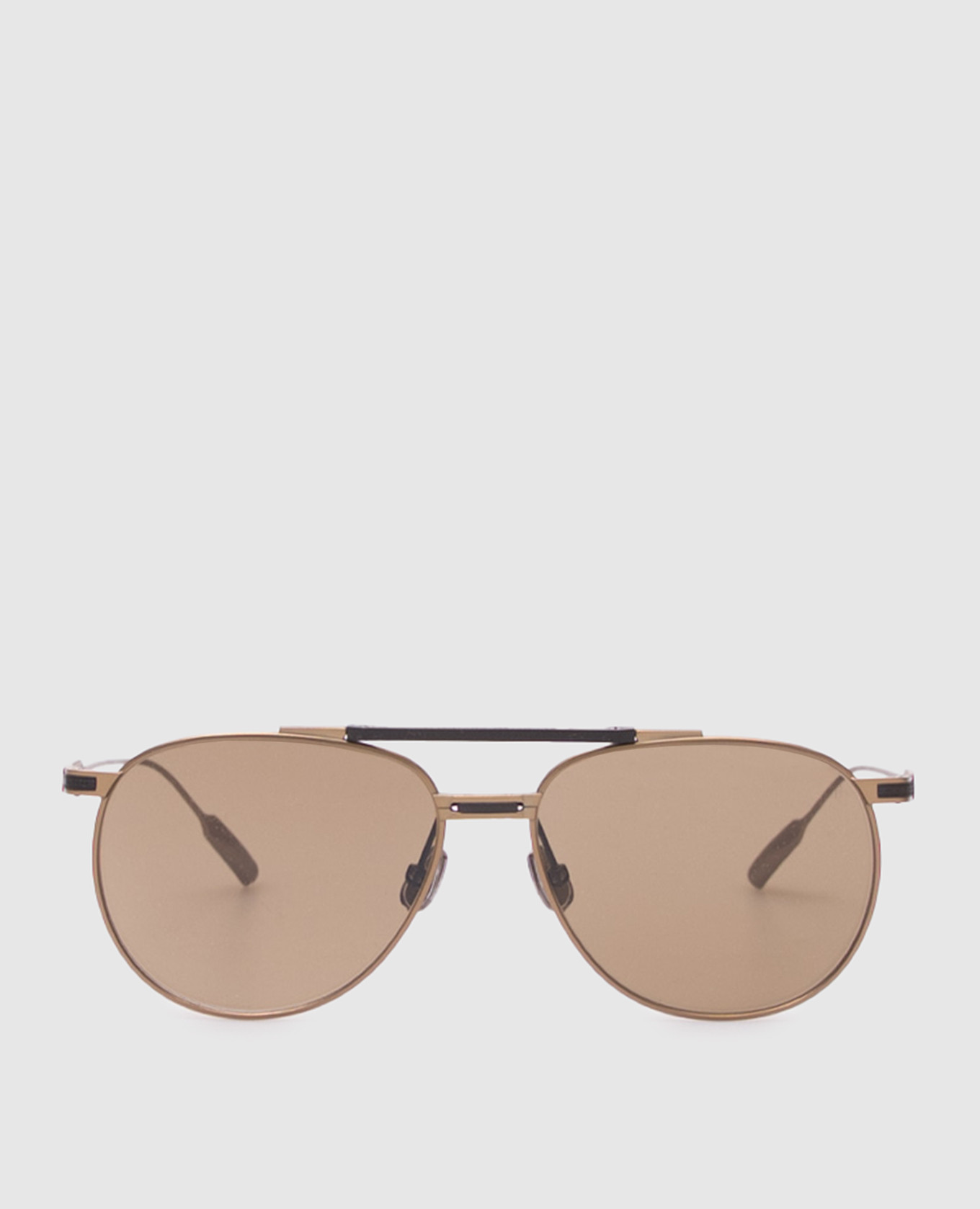 

Brown titanium aviator sunglasses Brunello Cucinelli