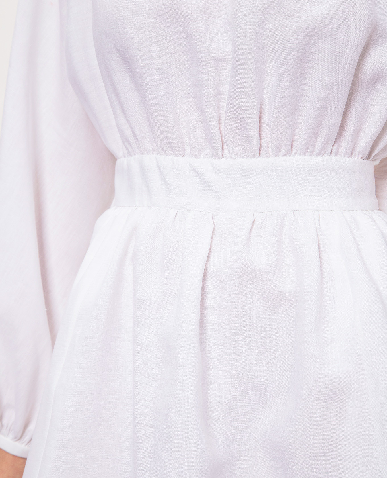 Ahmose white linen midi dress Gabriela Hearst 5