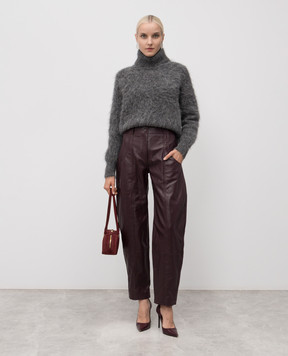 16Arlington Alcea burgundy leather pants TR114AW2501