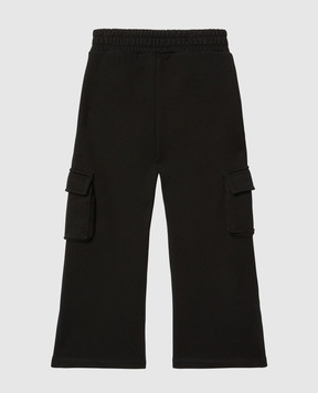 Off-White Kids' black cargo pants with logo OGCH00BS25FLE001