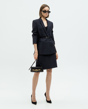 Givenchy Blue woolen jacket with a strap BW30JH100H