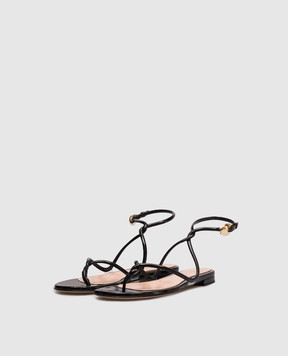 Gianvito Rossi Black Mamba black leather sandals G3255705RIC