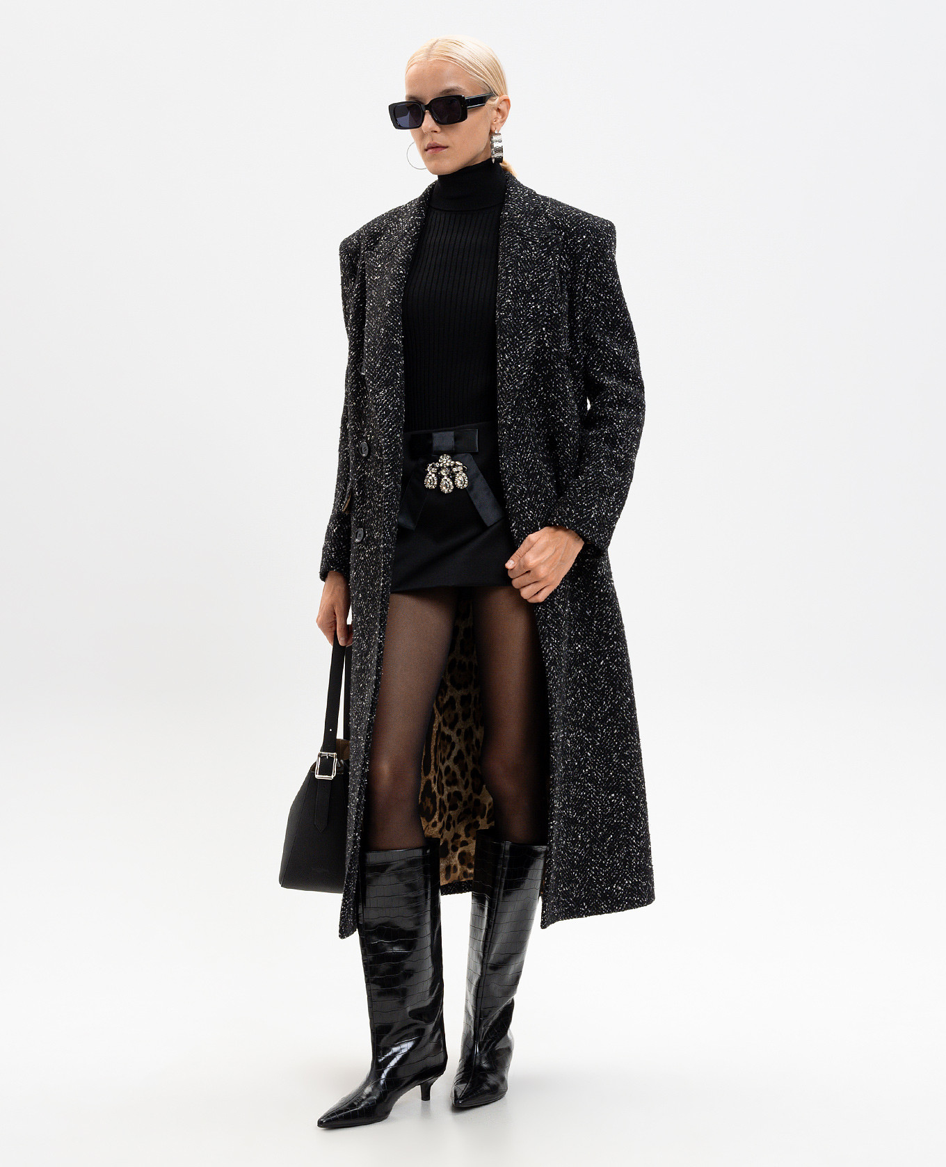 

Black mini skirt with crystals Dolce&Gabbana