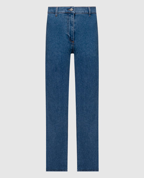 Magda Butrym Blue jeans with logo patch DENIM09PANTS119424