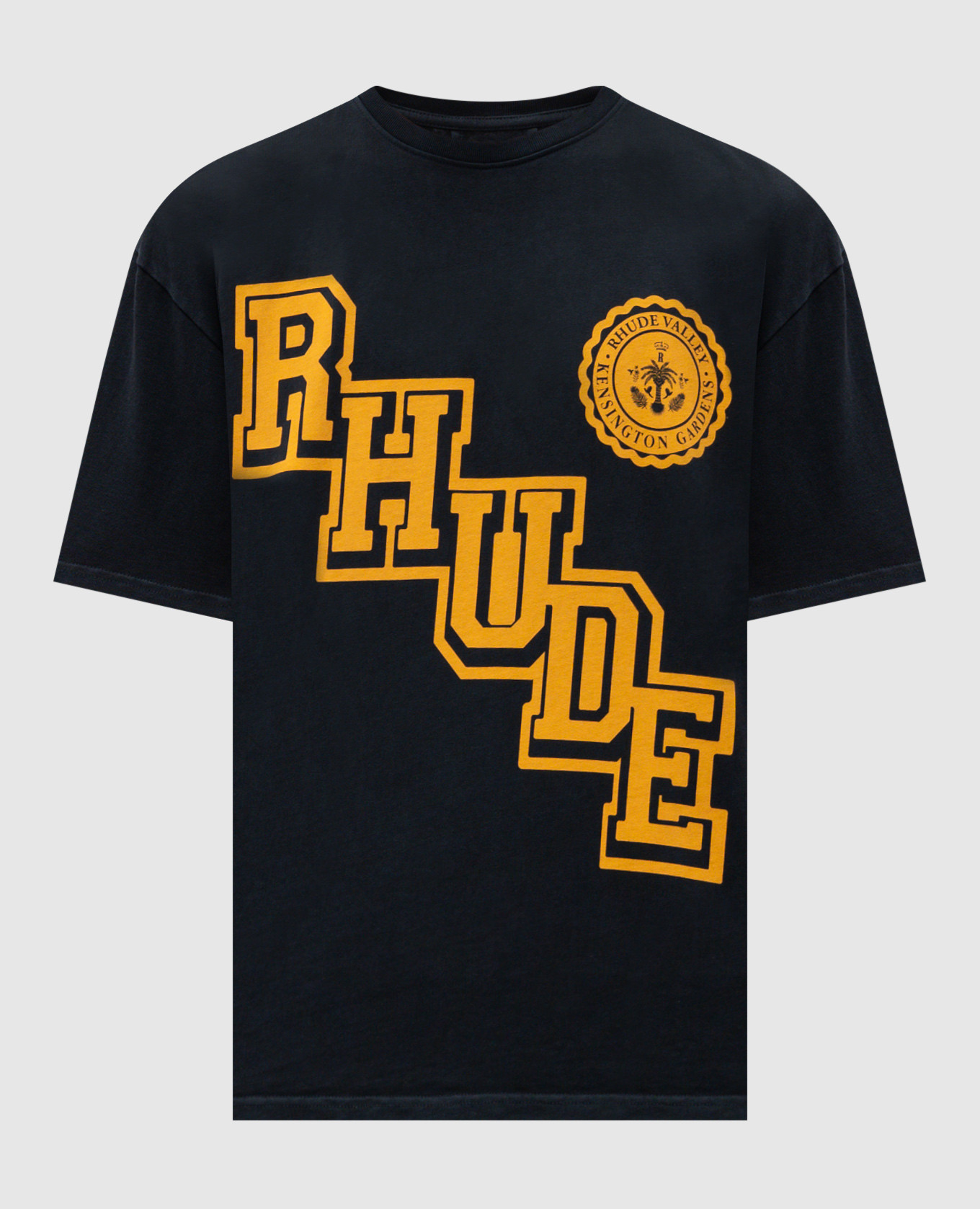 Black T-shirt with contrast logo print Rhude