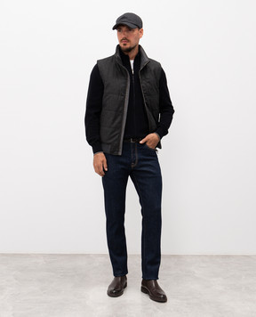 Cashmere&Whiskey Gray wool and cashmere vest 7400855216