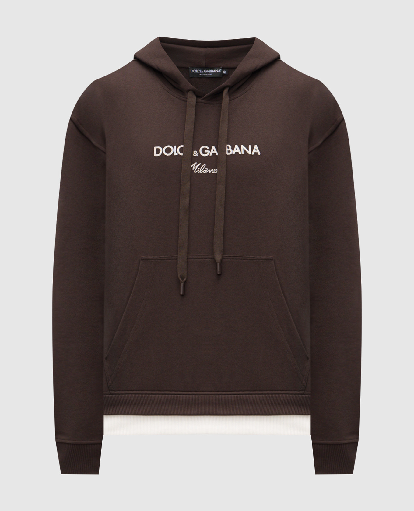 

Brown hoodie with logo embroidery Dolce&Gabbana