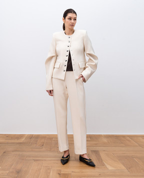 Khaite Darlman white jacket with wool 61674127