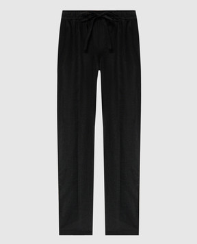 Dolce&Gabbana Black linen and silk pants GVCRATFU4LG