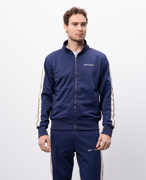 Palm Angels Purple sports jacket with stripes PMBD058C99FAB002