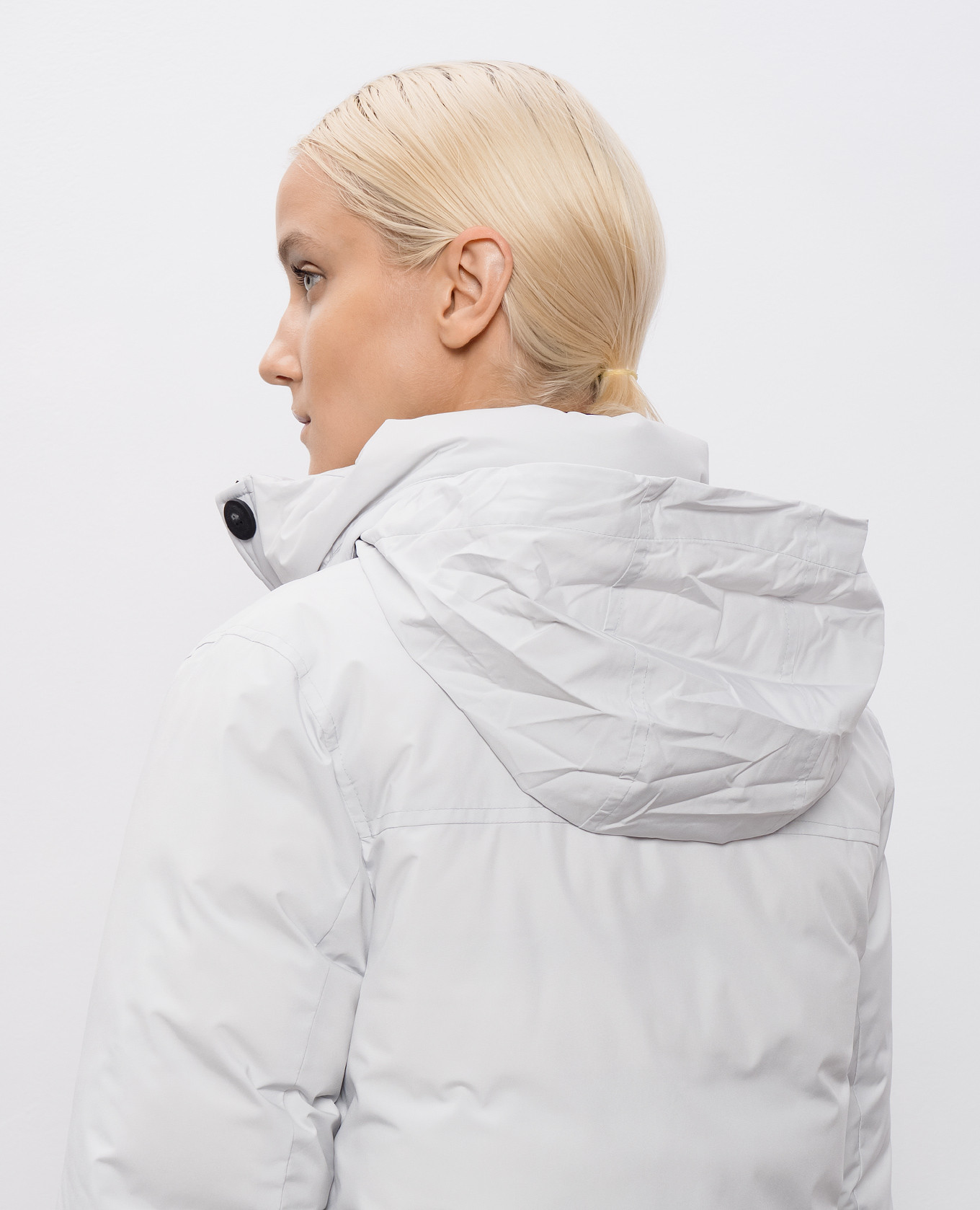 

Grey down jacket with logo Woolrich