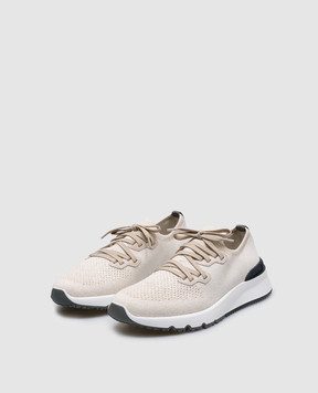 Brunello Cucinelli Beige sneakers with logo MZUKISO250