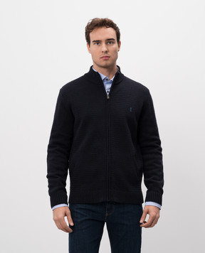 Florentino Black cardigan with wool 224412420610