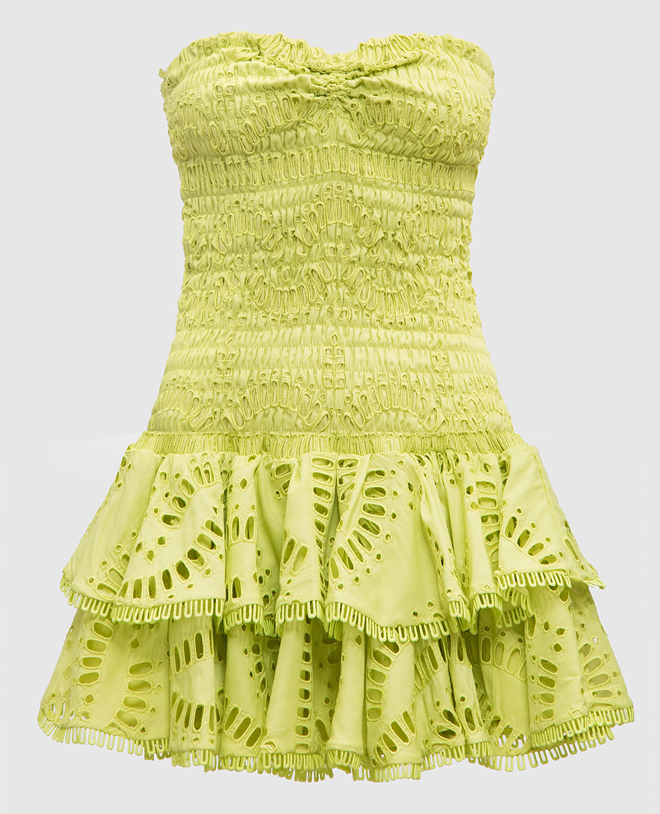 

Megan green dress with broderie embroidery Charo Ruiz, Зеленый