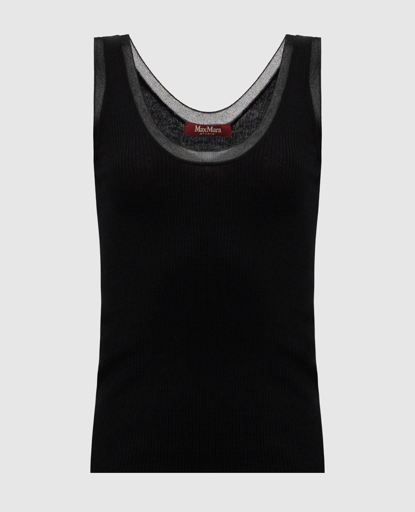

Black DYSER silk and wool top Max Mara