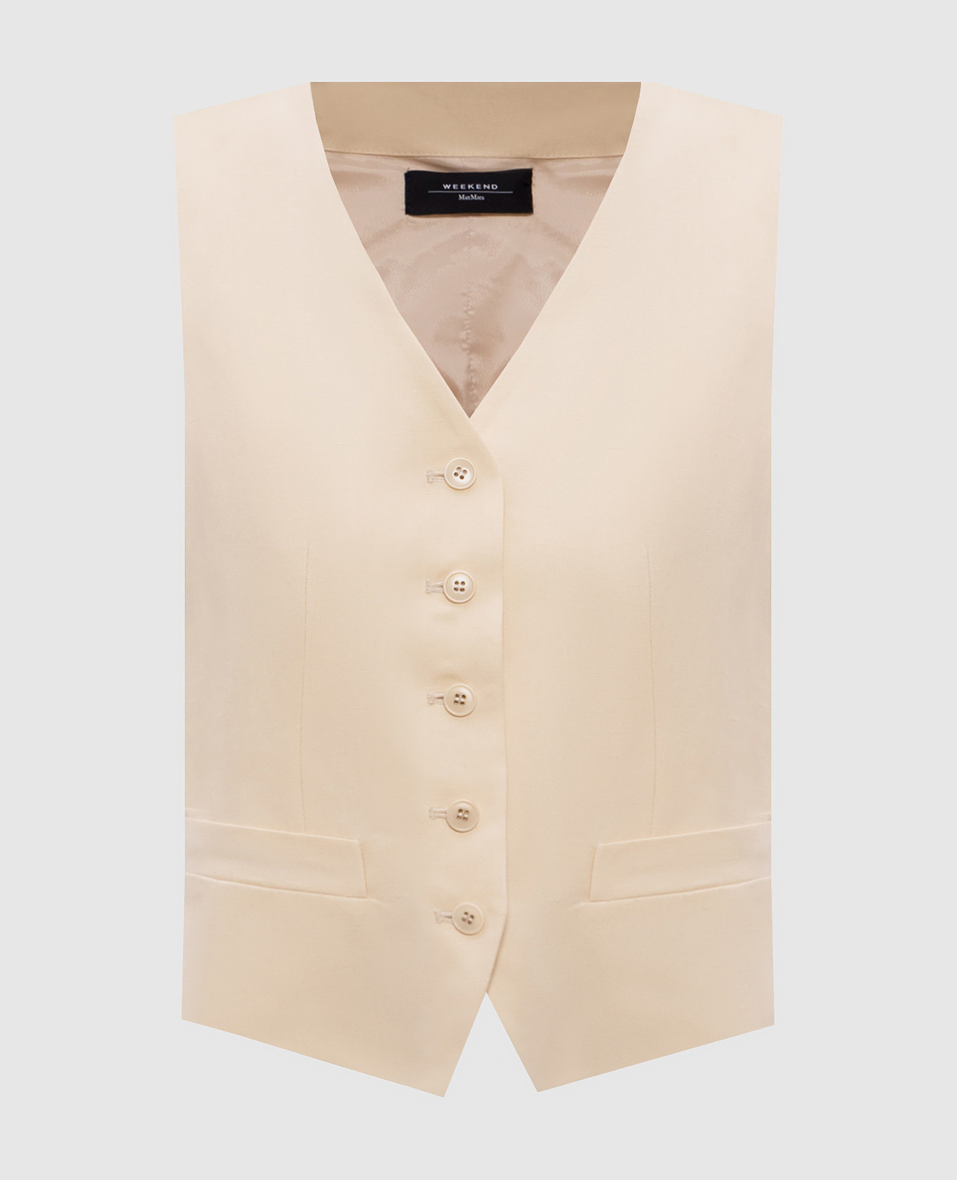 

Beige PACE vest with linen Max Mara Weekend