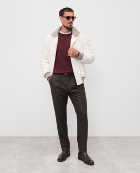 Brunello Cucinelli Burgundy cashmere jumper M2200100