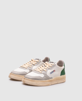 AUTRY Medalist white leather sneakers with vintage effect AVLWSV02