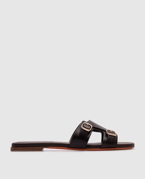 サンダル・ミュール SANTONI White Leather Adriatica Mules Santoni White Leather Adriatica Mules | ModeSens