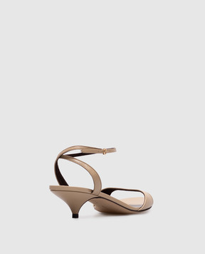 The Row Vika beige leather sandals F1583SL1
