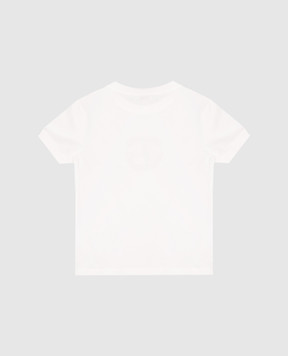 Dolce&Gabbana Children's white T-shirt with DG logo L5JTPDG7O0X46