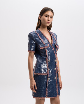 Balmain Blue dress with sequins 123500