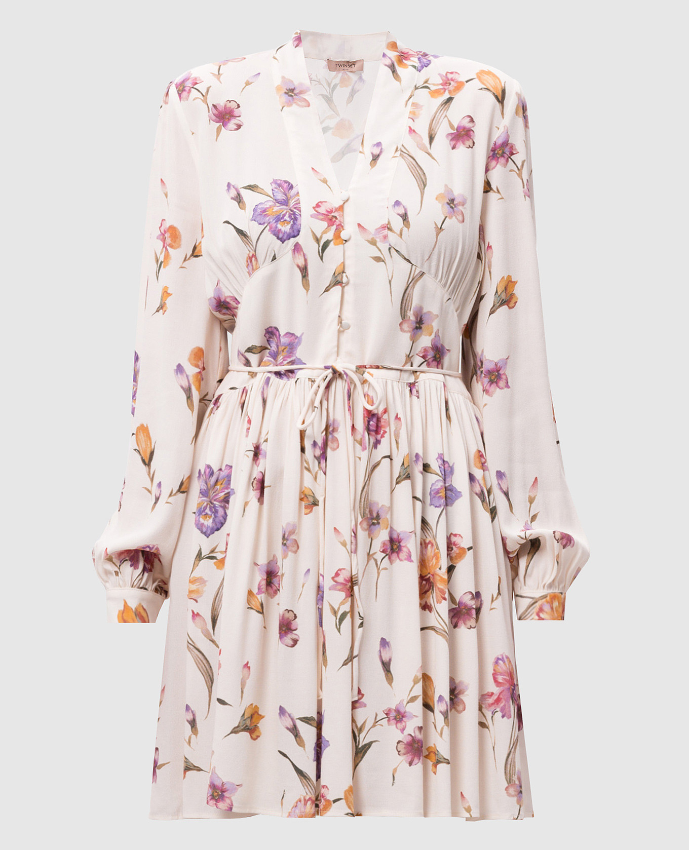 White floral print mini dress Twinset