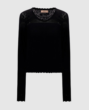 Twinset Black jumper with logo 252TP3082