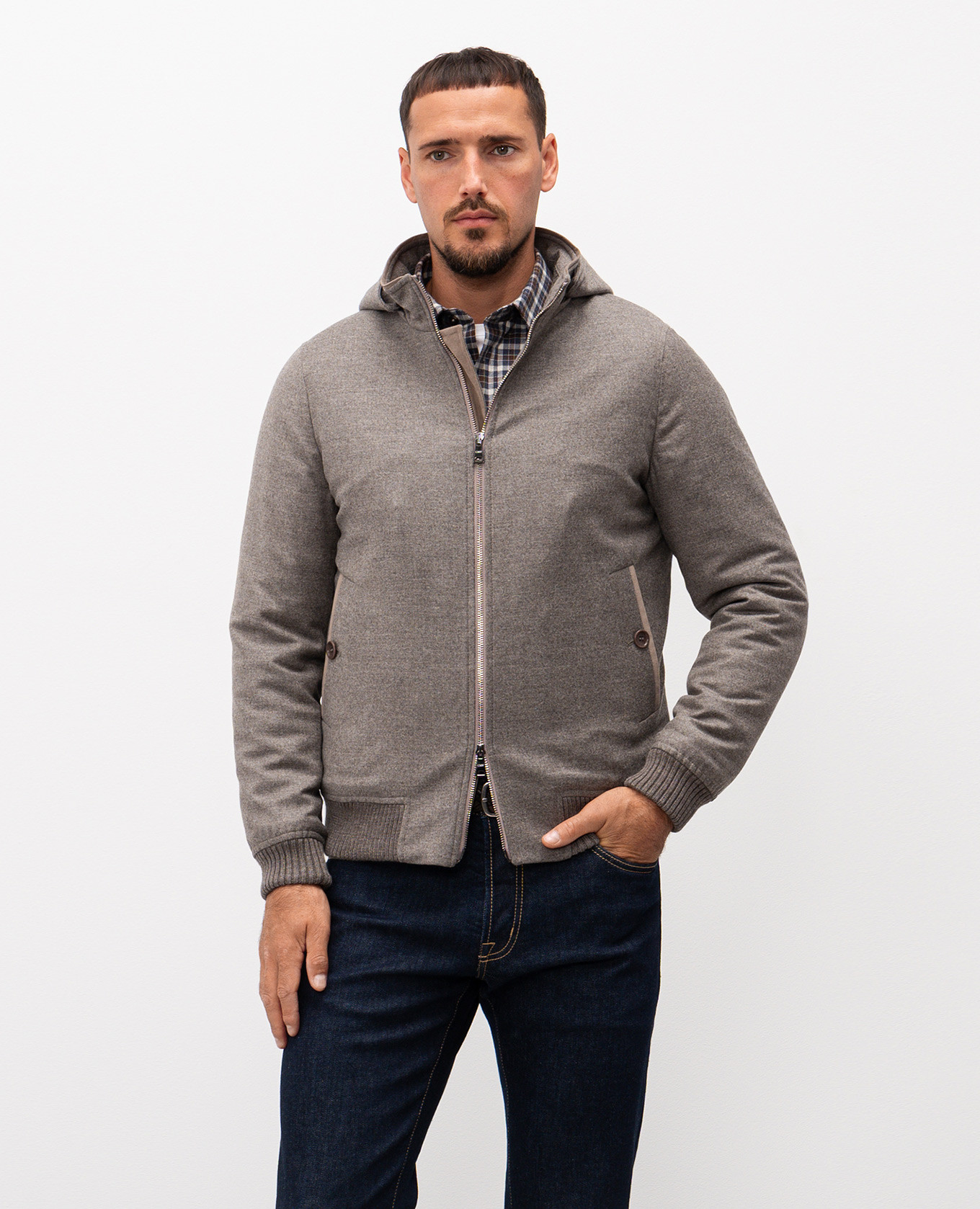 

Gray wool and cashmere jacket Cashmere&Whiskey, Grey
