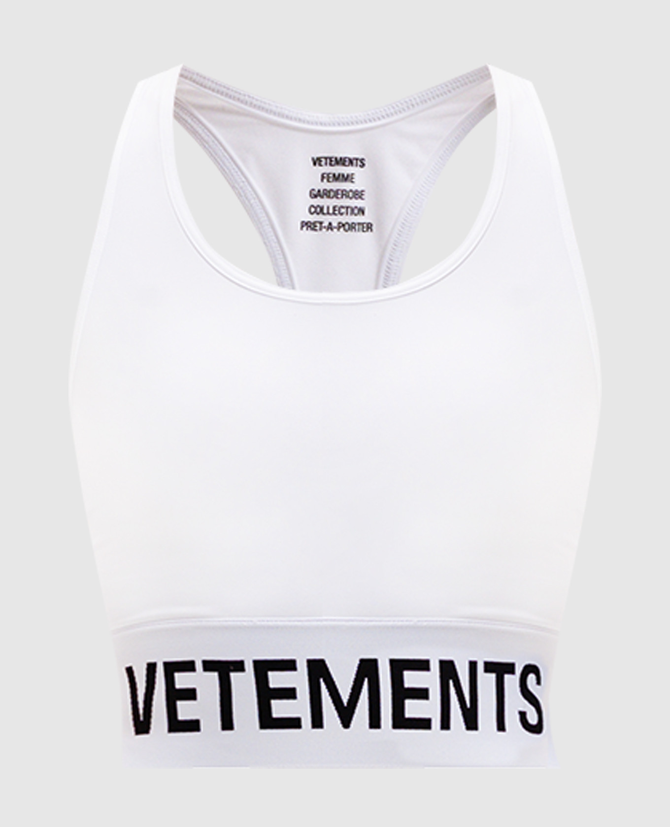 

White top with logo Vetements