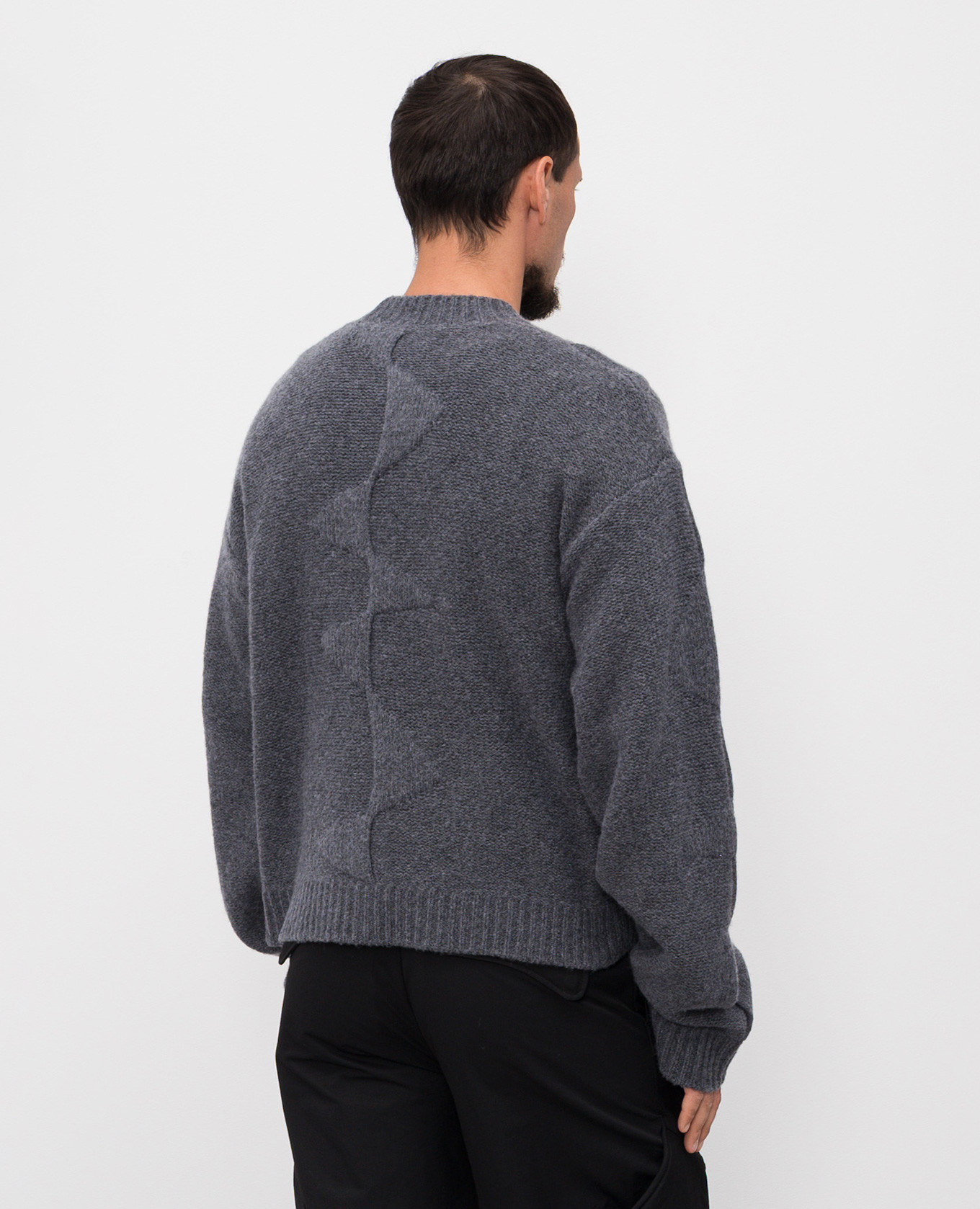 Gray sweater with wool and cashmere Heliot Emil 4