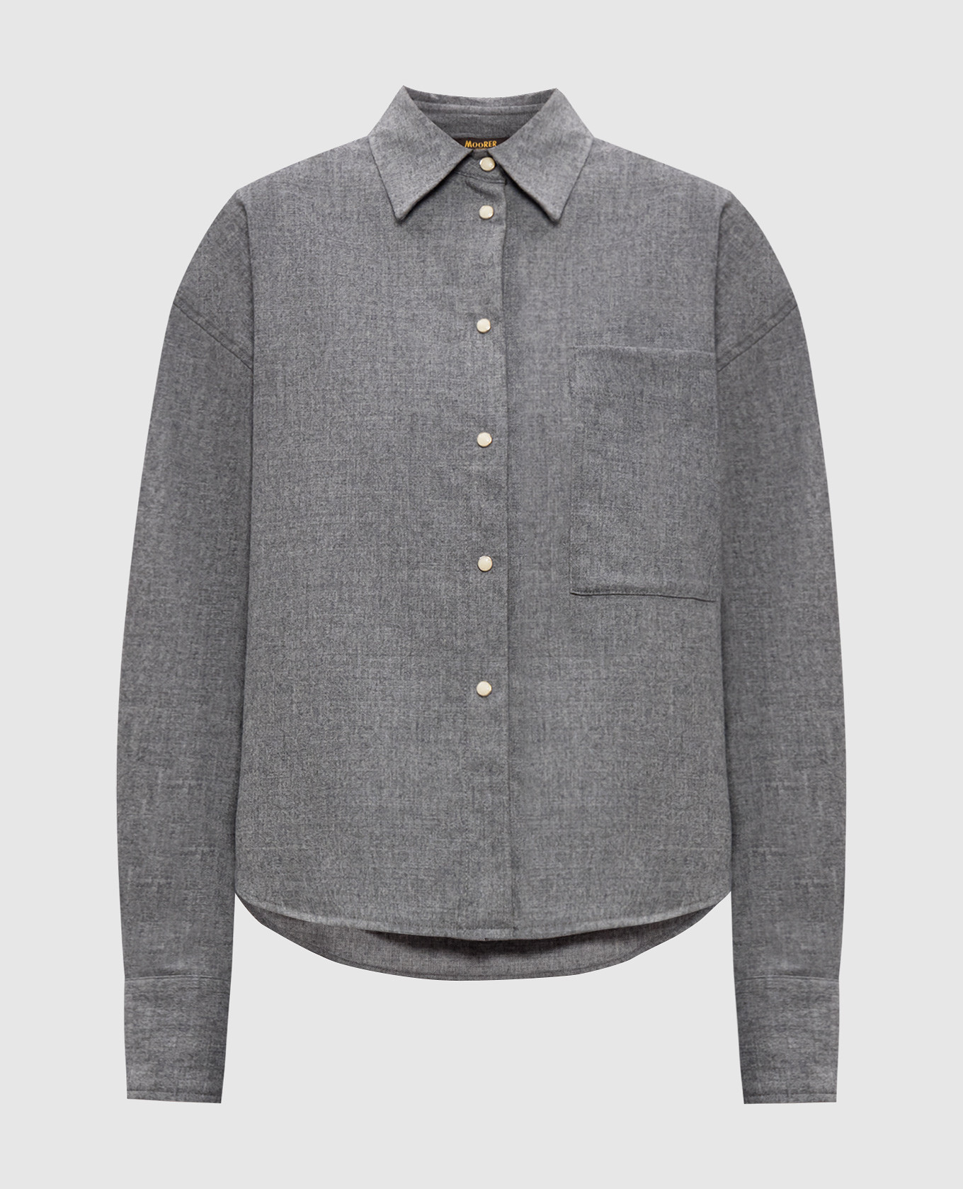 

MINDY gray wool and cashmere shirt MooRER, Grey