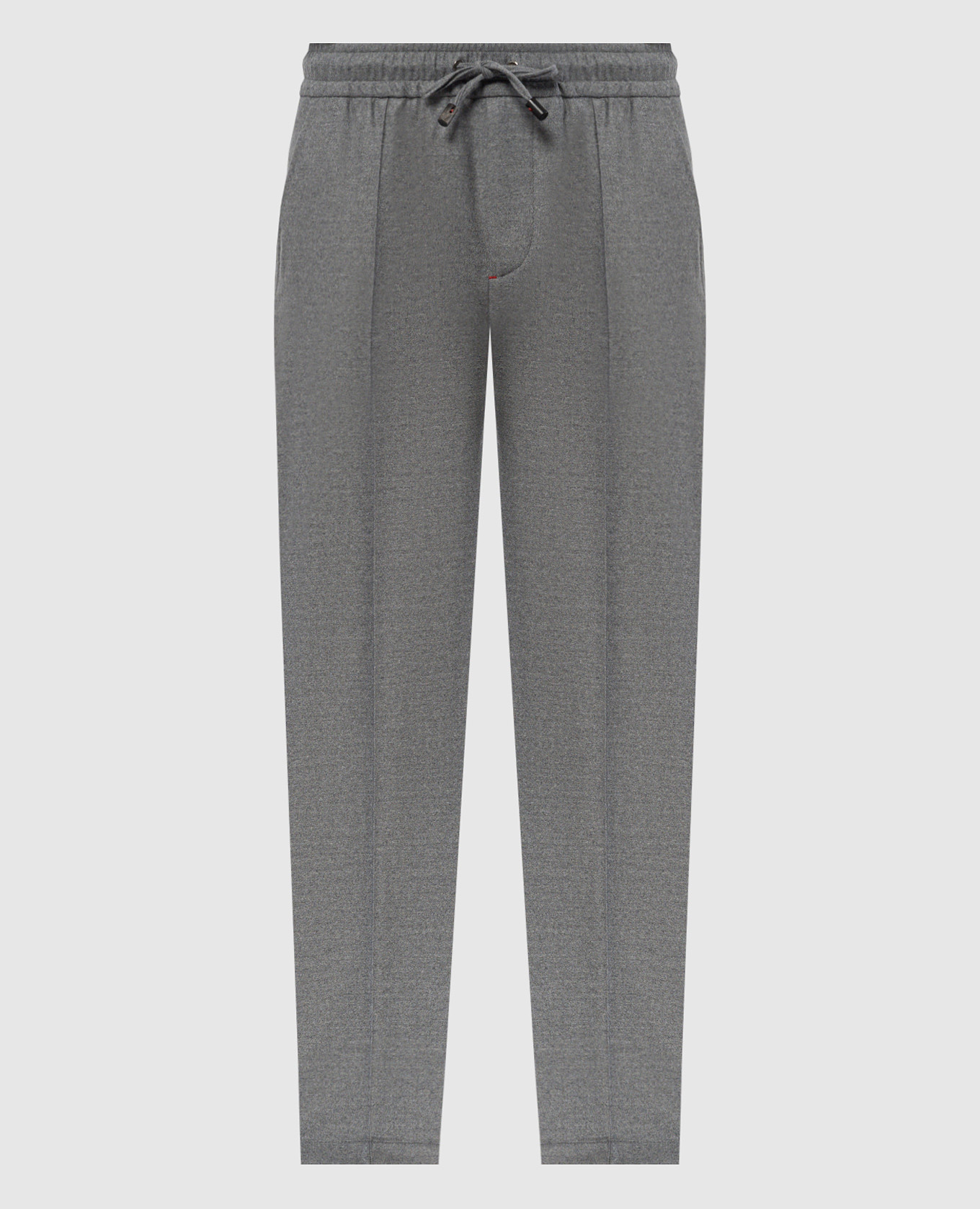 

Gray wool trousers with logo embroidery ISAIA, Grey