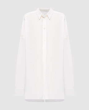 Masnada White shirt with slit 7853