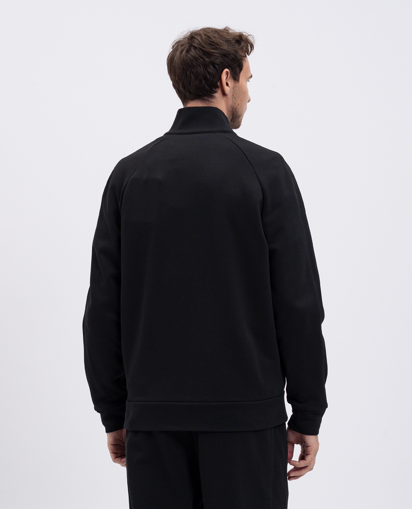 Black sports jacket with logo patch Moncler 4