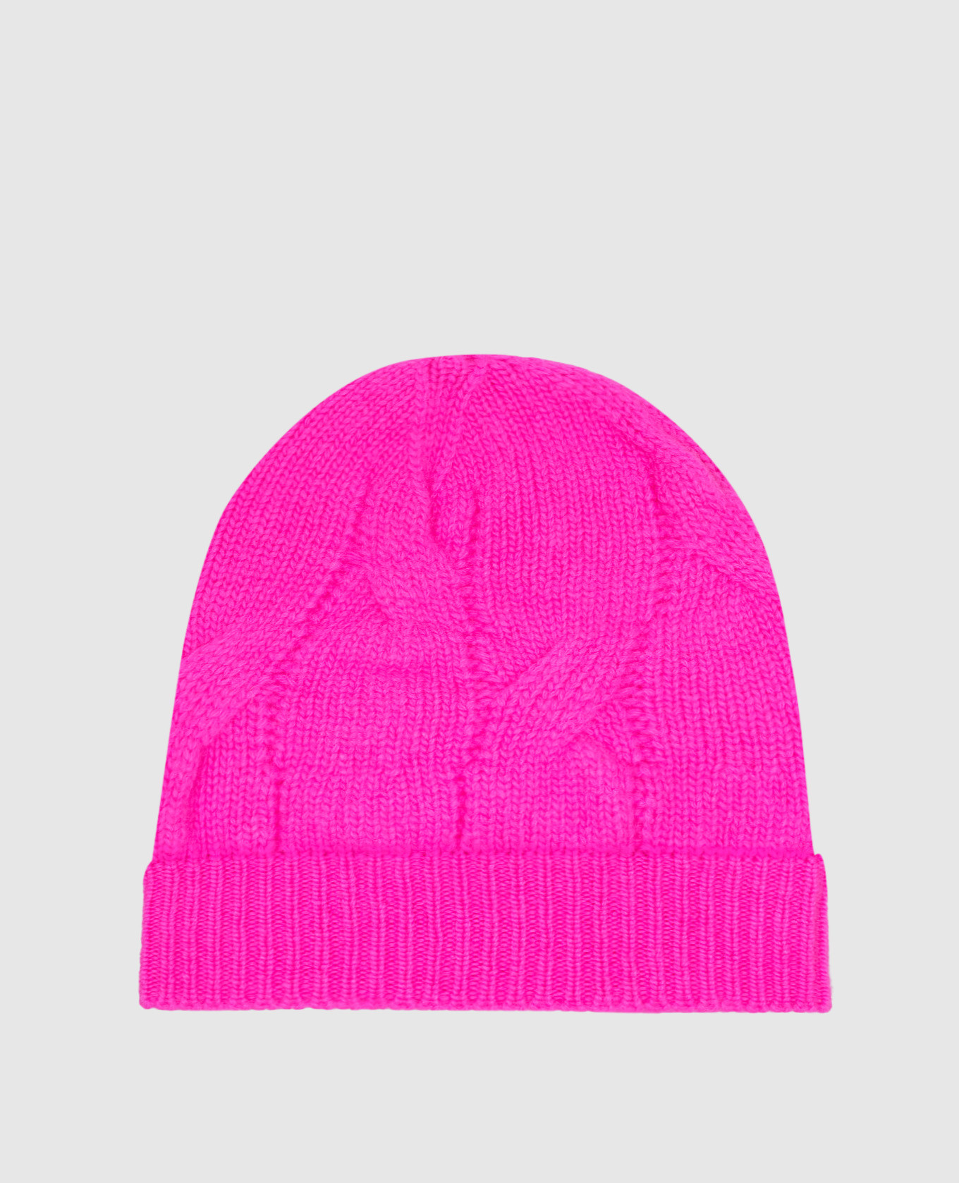 

Pink hat made of wool and cashmere Solotre