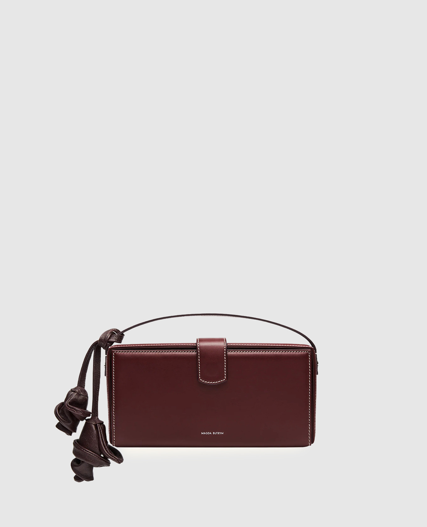 

Burgundy leather clutch Apolonia Magda Butrym