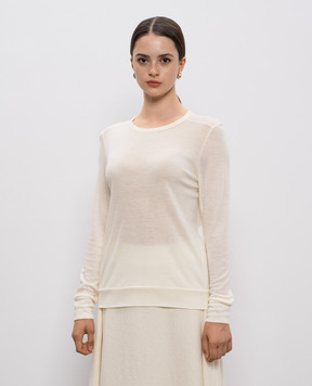 Intoca White wool longsleeve WOFONPO01