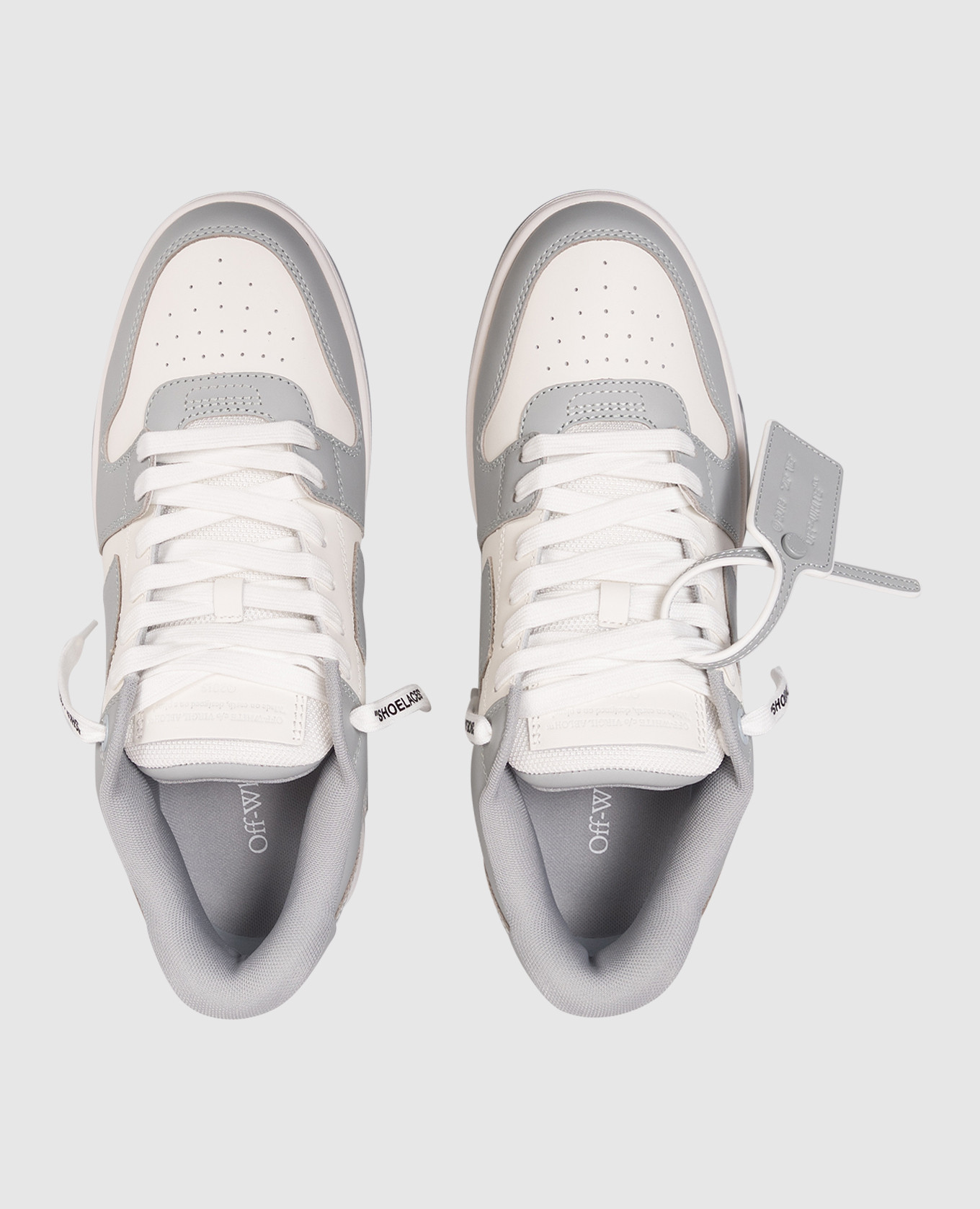 Out Of Office grey leather sneakers Off-White 4