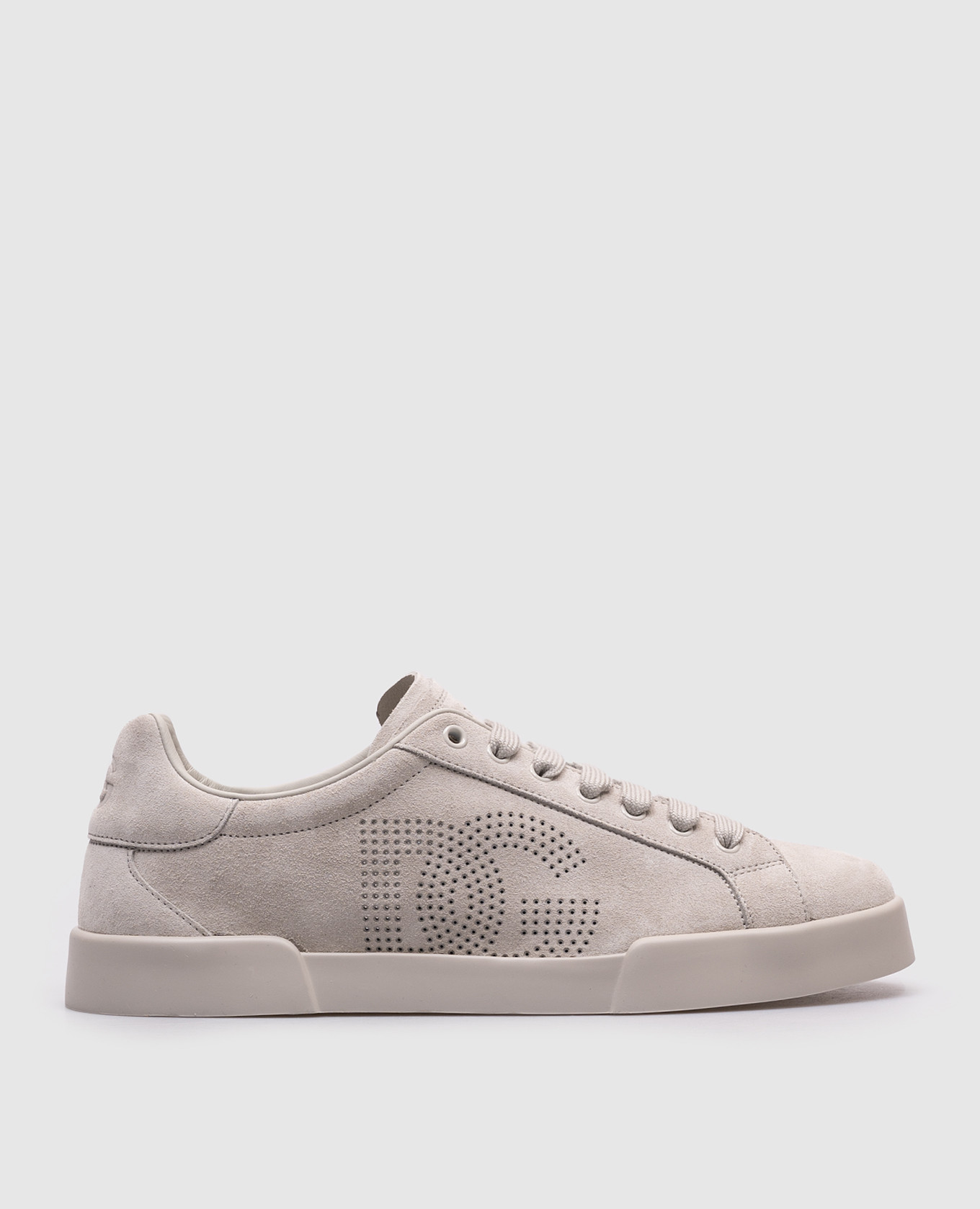 Grey suede sneakers with DG logo Dolce&Gabbana