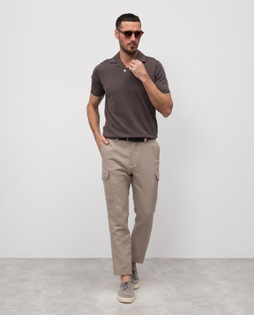 Brunello Cucinelli Beige cargo with linen MH255E1890