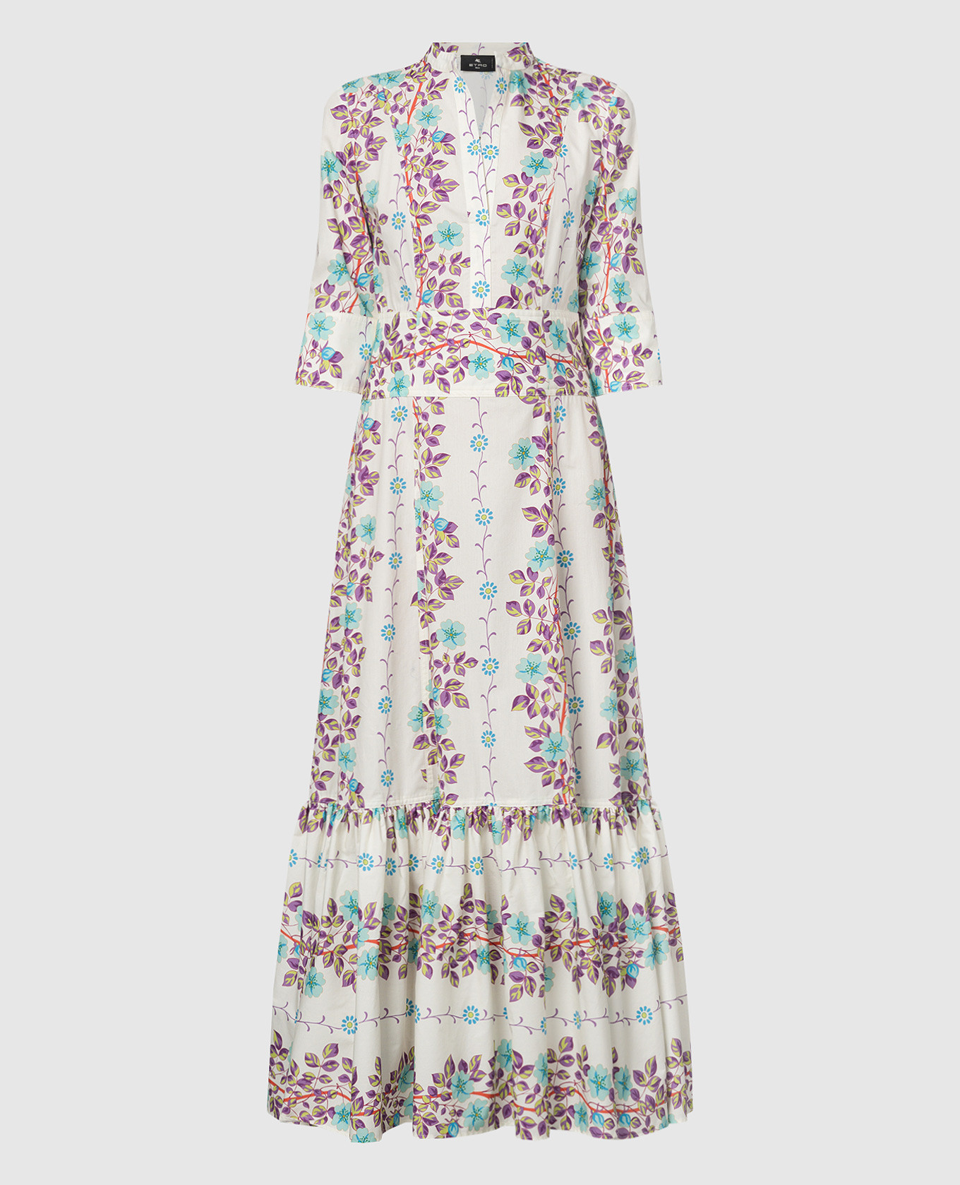 

Yellow midi dress in floral print Etro