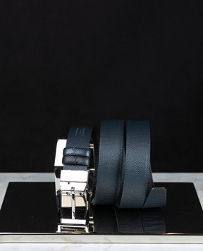 Serapian Double-sided leather belt with logo SREVLMBE705135PBG9