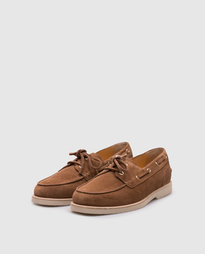 Brunello Cucinelli Brown suede topsiders MPUSILF737